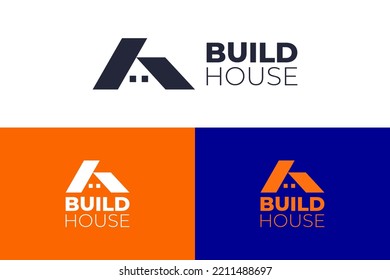 set of logo design with house concept