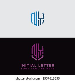 Set logo design, Inspiration for companies from the initial letters of the NY logo icon. -Vectors