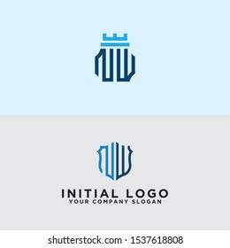Set logo design, Inspiration for companies from the initial letters of the NW logo icon. -Vectors
