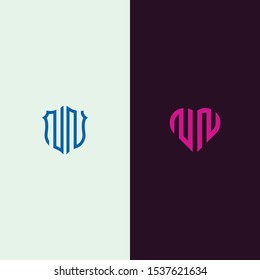 Set logo design, Inspiration for the company from the initial letters of the NN logo icon. -Vectors