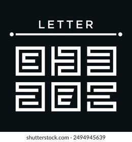 Set of logo design letter E with square style. Premium Vector