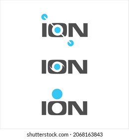 set logo design for letter ion