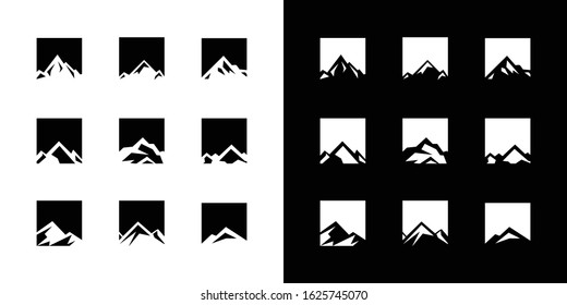 set logo design Mountain vector template