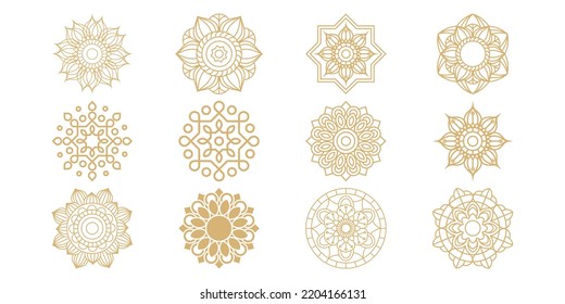 set of logo design templates - ornament abstract symbols in ornamental arabic style - emblems for luxury products, hotels, boutiques, jewelry, oriental cosmetics, restaurants, shops and stores