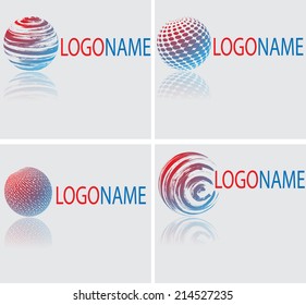 Set of logo designs. Vector illustration. 