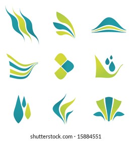 set of logo elements