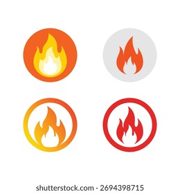 Set a logo fire on a white background
