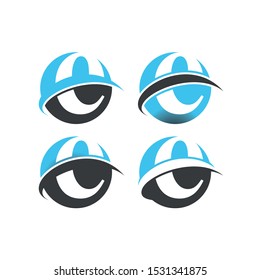 Set of logo icon initial letter E