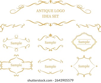 Set of logo ideas with elegant and classical frames