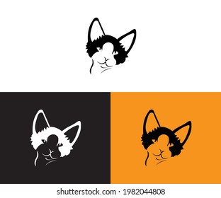 Set logo illustration cats, pet emblem design