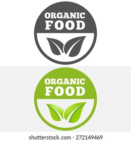 Set of logo, labels, badges, emblems and logotype elements with leafs for web, business corporate identity and other design