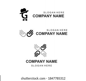 set logo letter  g for business