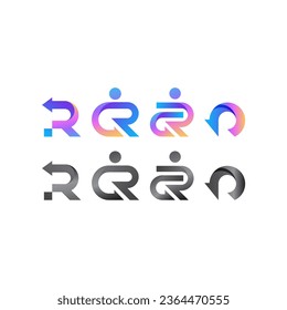 A set of logo monograms forming the letter R. Modern and minimal, very suitable for start up logos.