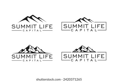 set logo mountain simple vector template