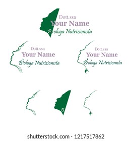 set of logo nutritionist