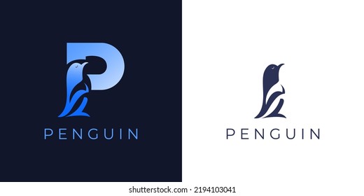 set of logo penguin. vector illustration