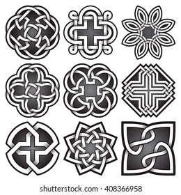 Set Logo Symbols Celtic Knots Style Stock Vector (Royalty Free) 408366958