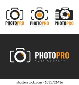 Set of logo template. Photo logo design.
