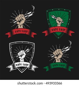 Set Logo Vape Shop Black