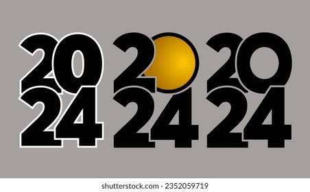 Set of Logos 2024. Simple and concise design.