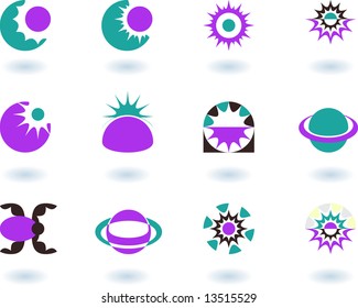 set of logos -astrology-12