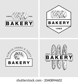 
Set of logos for bakery. Vector