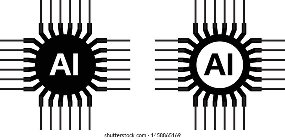 A set of logos based on the chip with legs for soldering