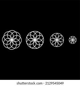 set of logos in black and white