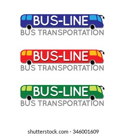 Set of logos for bus transportation