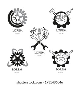 Un conjunto de logotipos para el servicio de coches.