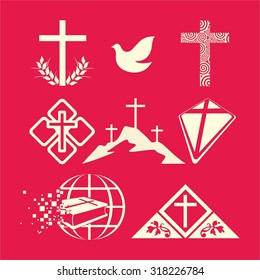 A set of logos for the church