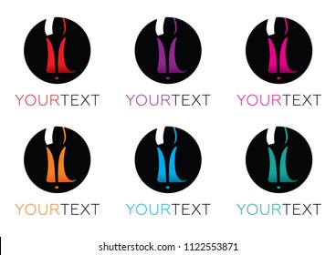 Set of logos for clubs