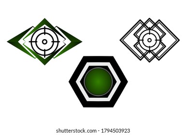 set of logos for computer games