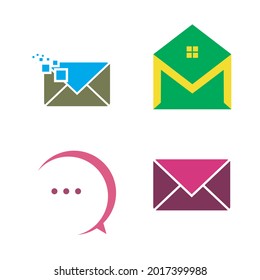 A set of logos for the concept of messages and chat for design