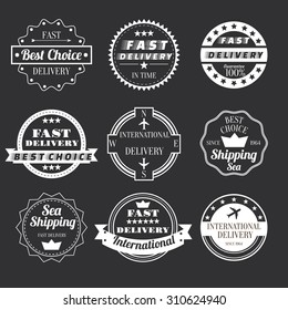 Set of logos for delivery company