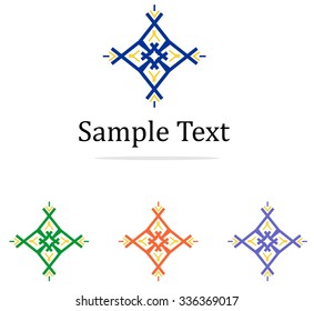 the set of logos - different color patterns.