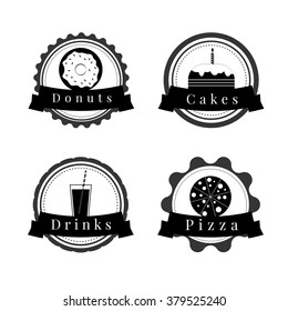 Set of logos food and drink. Vector illustration