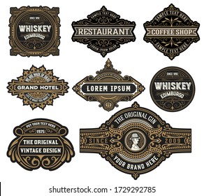 Set of Logos, Labels and banners. Vector Layered