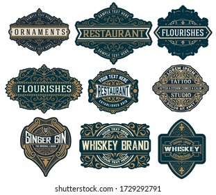 Set of Logos, Labels and banners. Vector Layered