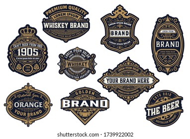 Set of Logos, Labels and banners. Vector Layered