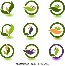 set of logos - nature