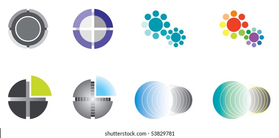 Set of logos on the basis of a circle 2: see my portfolio for more logos