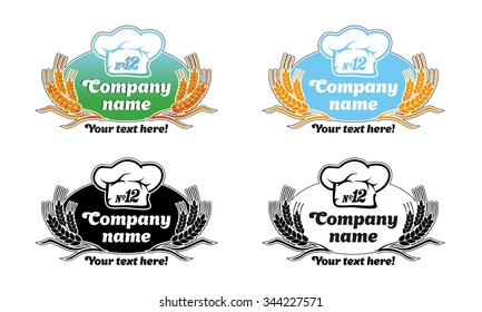 a set of logos pastry shop