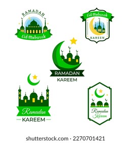 set of logos for ramadan 