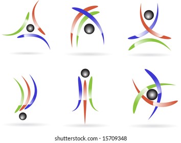Set of logos to shine