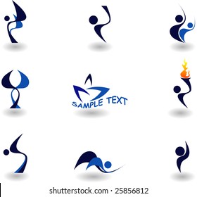 set of logos -sport