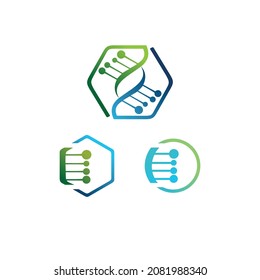 Set of logos. technology chemical connection science