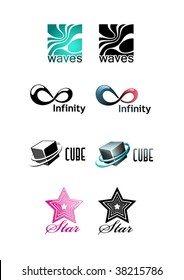 Set of logos vector