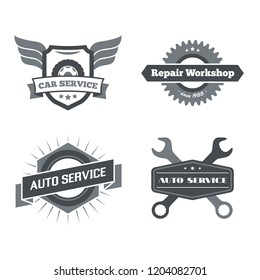 Set of logotypes for mechanic, garage, car repair, service