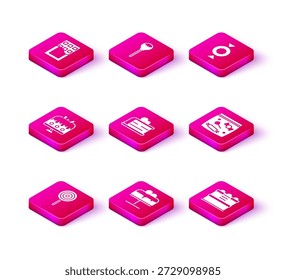 Set Lollipop, Bolo na placa, Pedaço de bolo, Embalagem de doces para doces e ícone. Vetor
